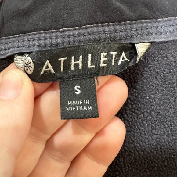 Athleta Victory Zip Up Hoodie Jacket Size Small Black Athletic Outdoor - Picture 6 of 12
